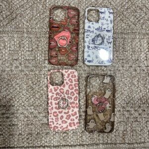 Velvet Caviar & Casely iPhone 13 Pro Max Bundle of 4 Cases Lips, Ghosts, Leopard